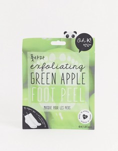 Маска для стоп с отшелушивающим эффектом и ароматом зеленого яблока Oh K!-Бесцветный