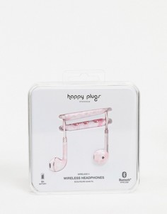 Розовые беспроводные наушники с мраморным рисунком Happy Plugs II-Бесцветный Fresh N Rebel