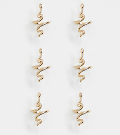 Позолоченные заколки-кольца для волос в форме змеи Regal Rose-Золотой