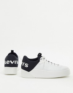 Белые кроссовки на шнуровке с логотипом Levi-Белый Levis