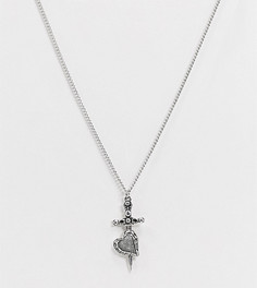 Посеребренное ожерелье с подвеской-сердцем Regal Rose-Серебряный