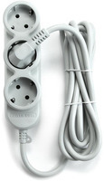 Удлинитель Power Cube PC-Y-5-32-3, 5 розеток, 3 м, серый