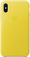Чехол Apple Leather Case для iPhone X Spring Yellow (MRGJ2ZM/A)