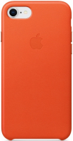 Чехол Apple Leather Case для iPhone 8/7 Bright Orange (MRG82ZM/A)