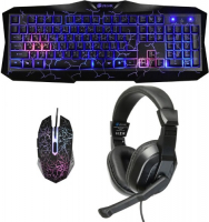 Игровой набор Oklick клавиатура + мышь + наушники HS-HKM100G Imperial