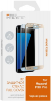 Защитное стекло 3D InterStep для Huawei P30 Pro, черная рамка (IS-TG-HUAP3PR3B-000B202)