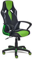 Кресло Tetchair Runner, черный/зеленый