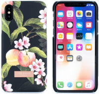 Чехол Ted Baker для iPhone X Lacet Peach Blossom Black (62347)