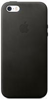 Чехол Apple Leather Case для iPhone SE Black (MMHH2ZM/A)