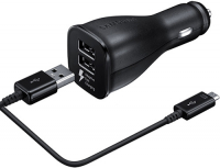 Автомобильное зарядное устройство Samsung 2 USB 2A + кабель microUSB (EP-LN920)