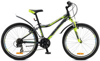 Велосипед Stels Navigator-420 V 24" (2016), рама 13", черный/серый/салатовый (LU065962)