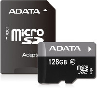 Карта памяти ADATA microSDXC UHS-I Class 10 128Gb [AUSDX128GUICL10-R]