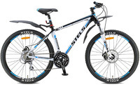 Велосипед Stels Navigator-750 MD 27.5" (2015), рама 19", черный/белый/синий (LU064671)