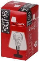 Лампа накаливания General Electric A50 75W E27 CL (97209)