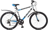 Велосипед Stels Navigator-600 V 26" V010 (2016), рама 19", белый/черный/синий (LU065855)