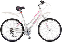 Велосипед Stels Miss-9100 V 26" (2015), рама 15.7", белый/розовый/серый (LU064712)