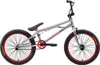 Трюковый велосипед Stark Madness BMX 3 (2017), серебристый/красный (H000007119)