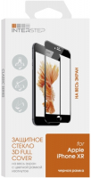 Защитное стекло с рамкой 3D InterStep для iPhone Xr черное (IS-TG-IPH18613B-000B202)