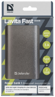 Внешний аккумулятор Defender Lavita Fast 6000 Black