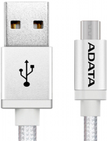 Кабель ADATA microUSB - USB, 1 м, Silver (AMUCAL-100CMK-CSV)