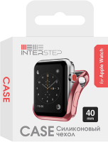 Чехол InterStep для Apple Watch, 40mm, спортивный Pink (HWE-AWC40MSL-NP0005O-K100)