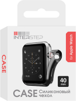 Чехол InterStep для Apple Watch, 40mm, спортивный Black (HWE-AWC40MSL-NP0001O-K100)