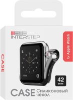 Чехол InterStep для Apple Watch, 42mm, спортивный Black (HWE-AWC42MSL-NP0001O-K100)