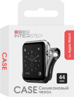 Чехол InterStep для Apple Watch, 44mm, спортивный Black (HWE-AWC44MSL-NP0001O-K100)