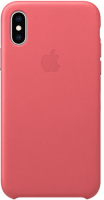Чехол Apple Leather Case для iPhone XS Max Peony Pink (MTEX2ZM/A)