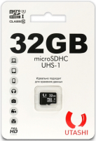 Карта памяти Utashi microSDHC 32GB Сlacc 10 UHS-I (UT32GBSDCL10-00)