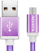 Кабель ADATA microUSB - USB, 1 м, Purple (AMUCAL-100CMK-CPU)