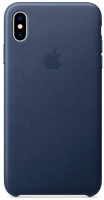 Чехол Apple Leather Case для iPhone Xs Midnight Blue (MRWN2ZM/A)