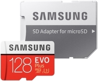 Карта памяти Samsung microSDXC Class 10 EVO+ V2 128Gb+SD adapter (MB-MC128GARU)