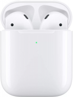 Беспроводные наушники с микрофоном Apple AirPods (2019) в футляре с возможностью беспроводной зарядки (MRXJ2RU/A)
