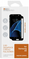 Защитное стекло с рамкой 2.5D InterStep 2.5D для Samsung A9 (A920), черная рамка (IS-TG-SAMA918FB-000B202)