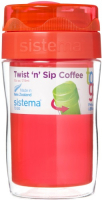 Термокружка для кофе Sistema To-Go Twist 'n' Sip Coffee, 315 мл Orange (21477)