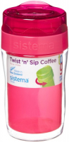 Термокружка для кофе Sistema To-Go Twist 'n' Sip Coffee, 315 мл Red (21477)