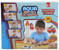 Мозаика 1toy Aqua Pixels: Пожарная станция, 480 деталей (Т13071)