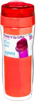 Термокружка для кофе Sistema To-Go Twist 'n' Sip Coffee, 490 мл Orange (21478)