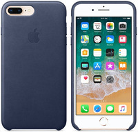 Чехол Apple для iPhone 8 Plus/7 Plus Leather Case Midnight Blue (MQHL2ZM/A)