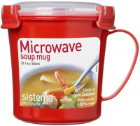 Кружка суповая Sistema Microwave Soup Mag, 656 мл Red (1107)
