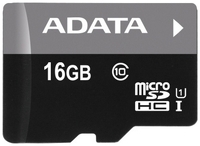 Карта памяти ADATA Premier 16Gb microSDHC UHS-I Class10 (AUSDH16GUICL10-R)