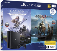 Игровая приставка PlayStation 4 Pro 1TB Black + Horizon Zero Dawn. Complete Edition + God Of War (CUH-7208B)