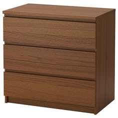 IKEA - МАЛЬМ Комод с 3 ящиками ИКЕА