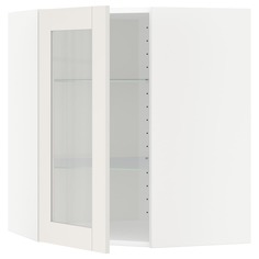 IKEA - МЕТОД Углов навесн шк с полками/сткл дв ИКЕА