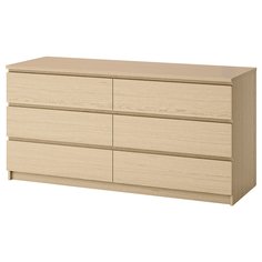 IKEA - МАЛЬМ Комод с 6 ящиками ИКЕА