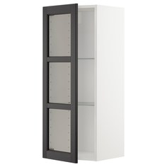 IKEA - МЕТОД Навесной шкаф с полками/стекл дв ИКЕА