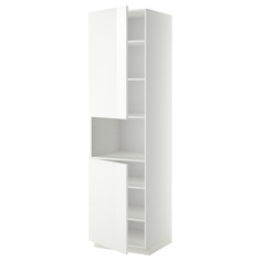 IKEA - МЕТОД Выс шкаф д/СВЧ/2 дверцы/полки ИКЕА