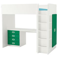 IKEA - СТУВА / ФРИТИДС Кровать-чердак/4 ящика/2 дверцы ИКЕА