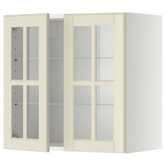 IKEA - МЕТОД Навесной шкаф с полками/2 стекл дв ИКЕА